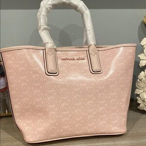 NWT Michael Kors “Jodie” Blush Pink Logo Tote